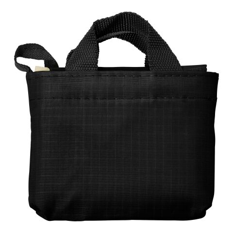 Sac shopping pliable en polyester ribstop noir | sans marquage | non disponible | non disponible