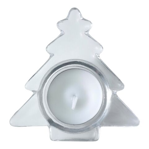 Bougie Sapin avec support en verre argent | sans marquage | non disponible | non disponible