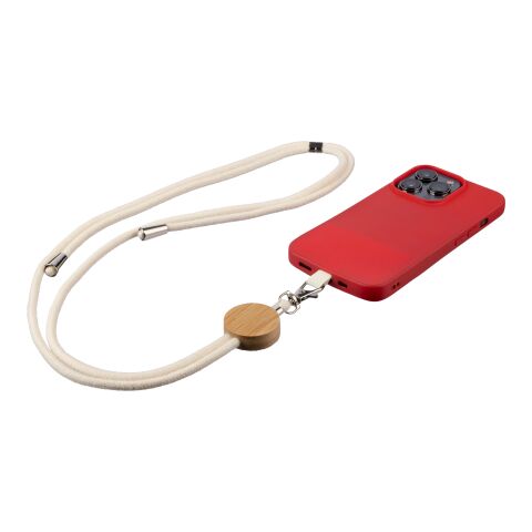 Porte-téléphone lanyard en coton Lucia Martre | sans marquage | non disponible | non disponible
