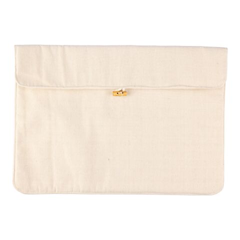 Pochette ordinateur portable en coton 220 gr/m² Dirk beige | sans marquage | non disponible | non disponible