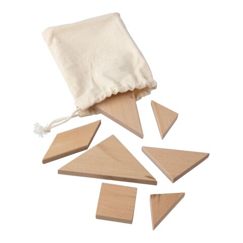 Puzzle tangram en bois naturel Ulrike marron | sans marquage | non disponible | non disponible