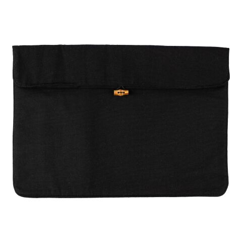 Pochette ordinateur portable en coton 220 gr/m² Dirk noir | sans marquage | non disponible | non disponible