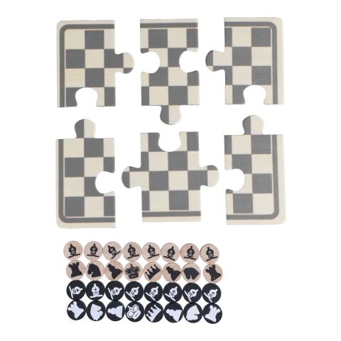 Jeu d&#039;échecs et de dames en bois Hank marron | sans marquage | non disponible | non disponible