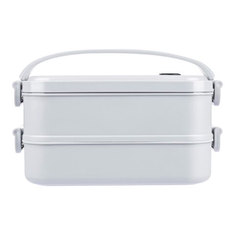 Lunch box en PP d&#039;une capacité totale de 1 600 ml Selwyn blanc | sans marquage | non disponible | non disponible