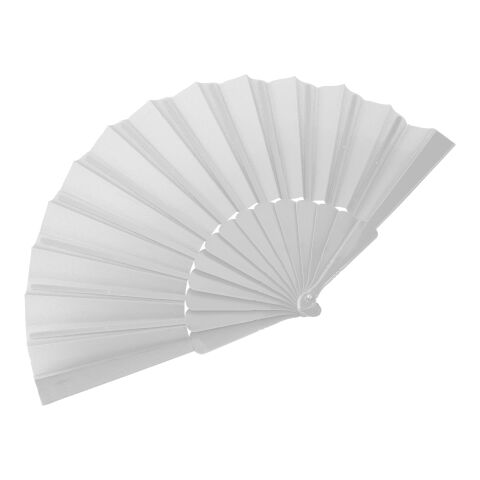 Eventail en plastique et tissu. blanc | sans marquage | non disponible | non disponible