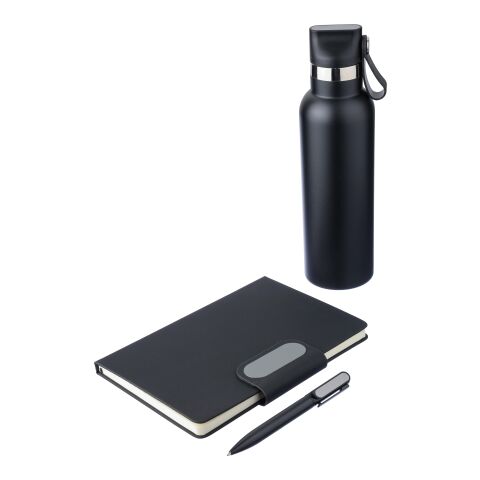 Set de regalo en caja de cartón Erren noir | sans marquage | non disponible | non disponible