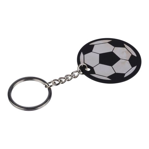 Porte-clés ballon de football en acier inoxydable recyclé Ciro noir | sans marquage | non disponible | non disponible