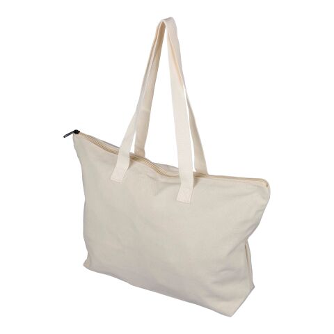 Sac shopping en polycoton recyclé 330 g/m2 Malina beige | sans marquage