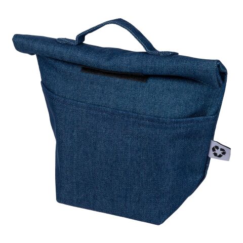 Sac isotherme roll-top en denim recyclé Mira bleu | sans marquage