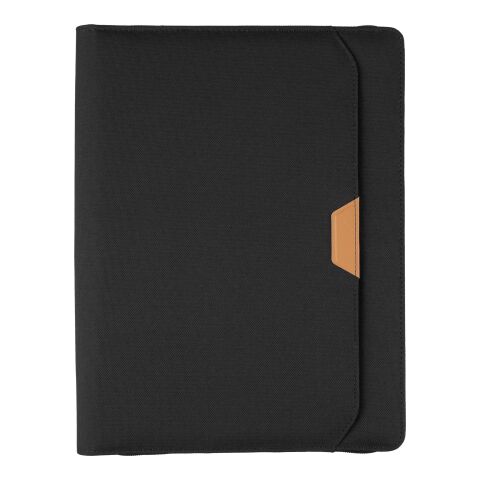 Conférencier A4 zippé en rPET Jasmin noir | sans marquage | non disponible | non disponible