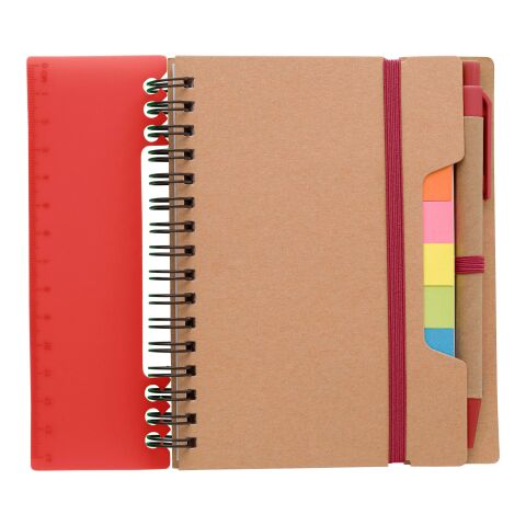 Carnet à spirale en papier recyclé Angela rouge | sans marquage | non disponible | non disponible