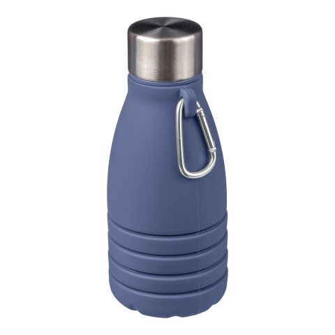 Gourde pliable de 550 ml en silicone Erin bleu cobalt | sans marquage | non disponible | non disponible