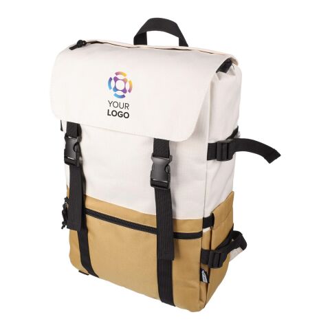 Sac à dos Vayo 2-tons | Recyclé | Ordinateur portable 15" | 11 l beige