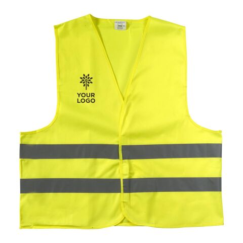 Gilet de sécurité en polyester pour adulte jaune