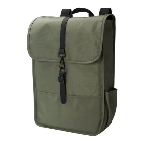 Sac à dos avec rabat en polyester rPET Lyric bleu