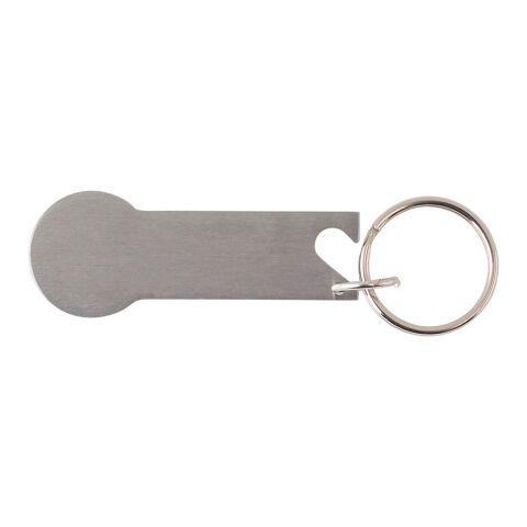 Porte-clés multifonctions en acier inox argent