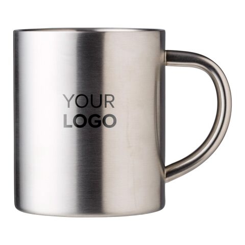 Mug double paroir en acier inoxydable Braylen 250 ml argent