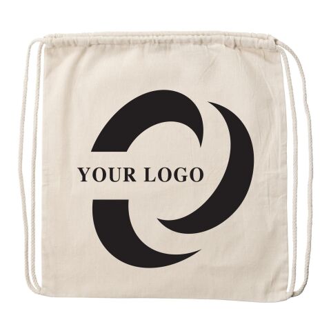 Sac à dos en coton 120 g/m2 beige
