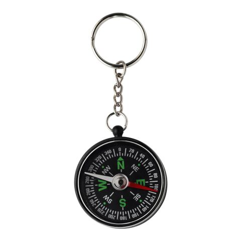 Porte-clés boussole noir | sans marquage | non disponible | non disponible