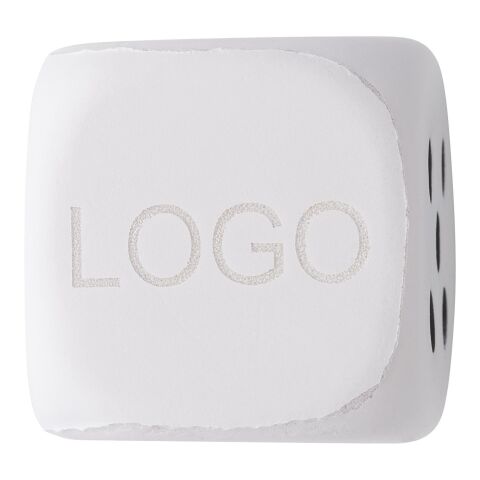 Dé anti-stress avec chiffres blanc | sans marquage | non disponible | non disponible