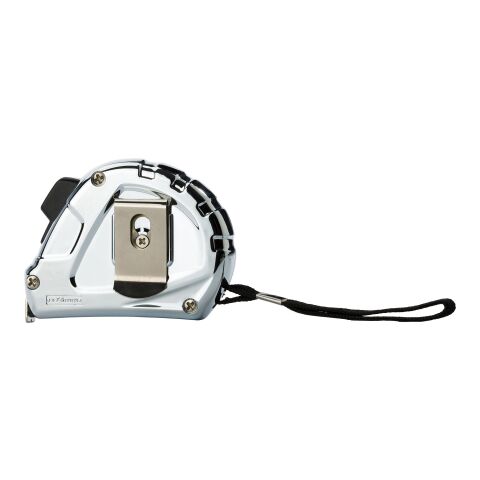 Mètre-ruban en plastique de 3 m avec clip. argent | sans marquage | non disponible | non disponible