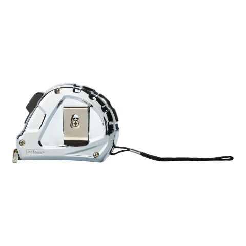 Mètre-ruban en plastique de 5 m avec clip. argent | sans marquage | non disponible | non disponible