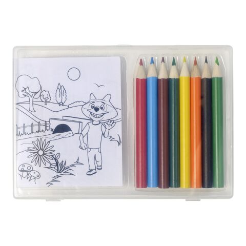 Set à dessin de 8 crayons de couleur et 20 feuilles neutre | sans marquage | non disponible | non disponible