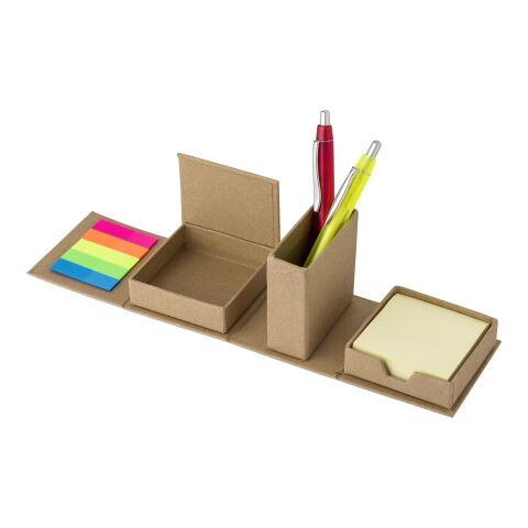 Etui en carton contenant des papiers repositionnables marron | sans marquage | non disponible | non disponible