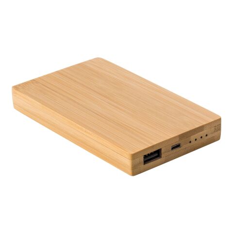 Power bank en bambou marron | sans marquage | non disponible | non disponible