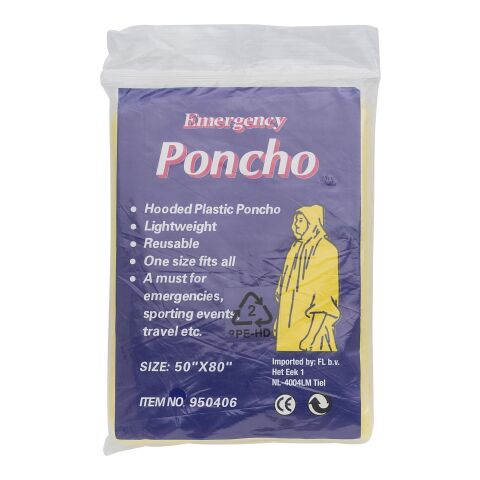 Poncho en PE jaune | sans marquage | non disponible | non disponible