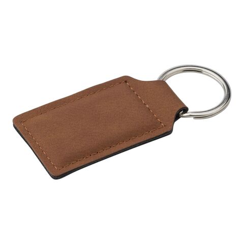 Porte-clés en PU marron | sans marquage | non disponible | non disponible