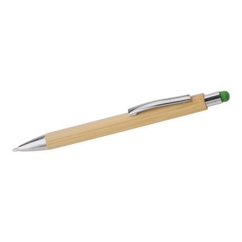 Stylo bille en bambou et plastique, mine noire vert lime | sans marquage | non disponible | non disponible