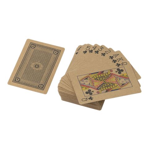 Jeu de cartes de 54 cartes en carton recyclé marron | sans marquage | non disponible | non disponible