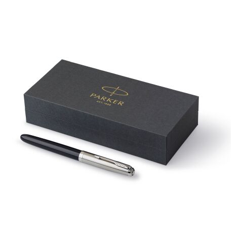 Stylo à plume Parker 51 en acier inoxydable noir | sans marquage | non disponible | non disponible