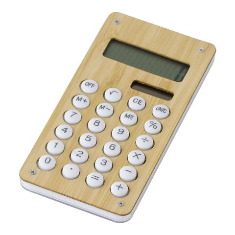 Calculatrice de poche en bambou marron clair | sans marquage | non disponible | non disponible