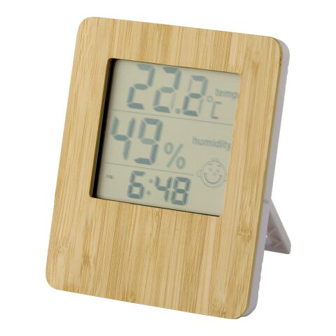 Station météo en bambou et ABS marron clair | sans marquage | non disponible | non disponible
