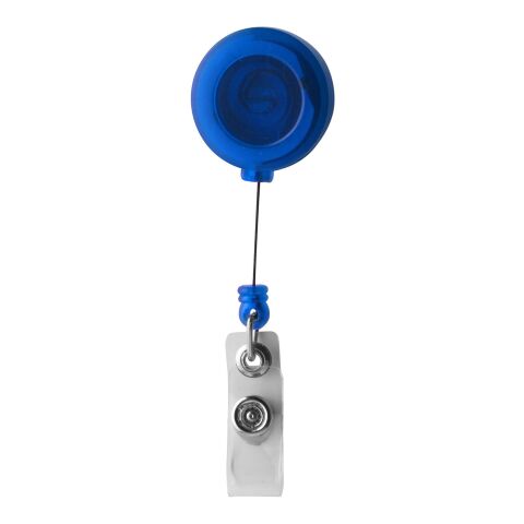 Porte-badge avec clip métal. bleu cobalt | sans marquage | non disponible | non disponible
