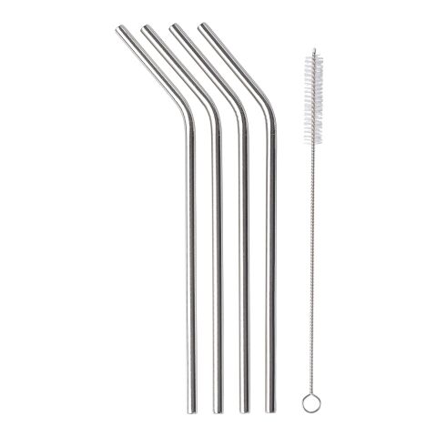 Set de 4 pailles en acier inoxydable argent | sans marquage | non disponible | non disponible