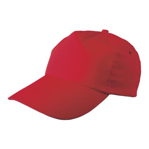 Casquette en coton 5 panneaux rouge | sans marquage | non disponible | non disponible