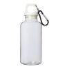 Bouteille d'eau Oregon de 400 ml en aluminium recyclé certifié RCS avec mousqueton Standard | blanc | sans marquage | non disponible | non disponible