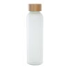 Bouteille en verre sodocalcique mat Lume de 500 ml avec couvercle en bambou Standard | blanc | sans marquage | non disponible | non disponible