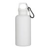 Bouteille d’eau Oregon de 400&nbsp;ml en plastique recyclé uni certifié RCS avec mousqueton Standard | Blanc | sans marquage | non disponible | non disponible