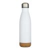 Bouteille d’eau Cove de 500&nbsp;ml en acier inoxydable isolée sous vide et à double paroi avec détails en liège Standard | Blanc | sans marquage | non disponible | non disponible