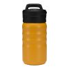 Gourde de sport Knox 350 ml en acier inoxydable à double paroi recyclé RCS avec paille rabattable Jaune