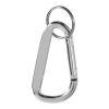 Porte-clés mousqueton Timor en aluminium recyclé Argent