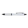 Stylo bille Nash en plastique recyclé avec garnitures noires (encre noire) Standard | Blanc | sans marquage | non disponible | non disponible