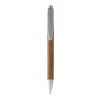Stylo à bille Borneo Standard | Naturel-Argent | sans marquage | non disponible | non disponible