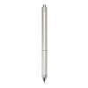 Stylo à bille 4 en 1 RCS Tine en acier inoxydable recyclé Argent