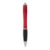 Stylo bille en plastique recyclé RCS avec corps coloré et grip noir (encre noire) Nash Standard | Rouge | sans marquage | non disponible | non disponible