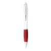 Stylo à bille Nash Standard | Blanc-Rouge | sans marquage | non disponible | non disponible